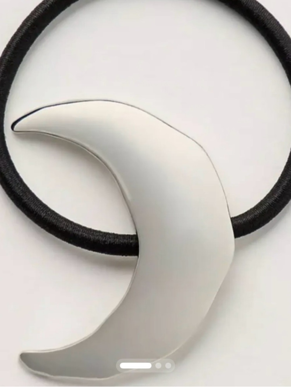 Free People NWT Crescent Moon Silver Hair Tie